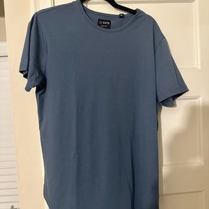 Blue CUTS Curve Hem T-shirt